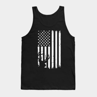 Deer Hunting American Flag Tank Top